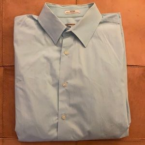 Men’s Large Express 1MX Blue Dress Shirt